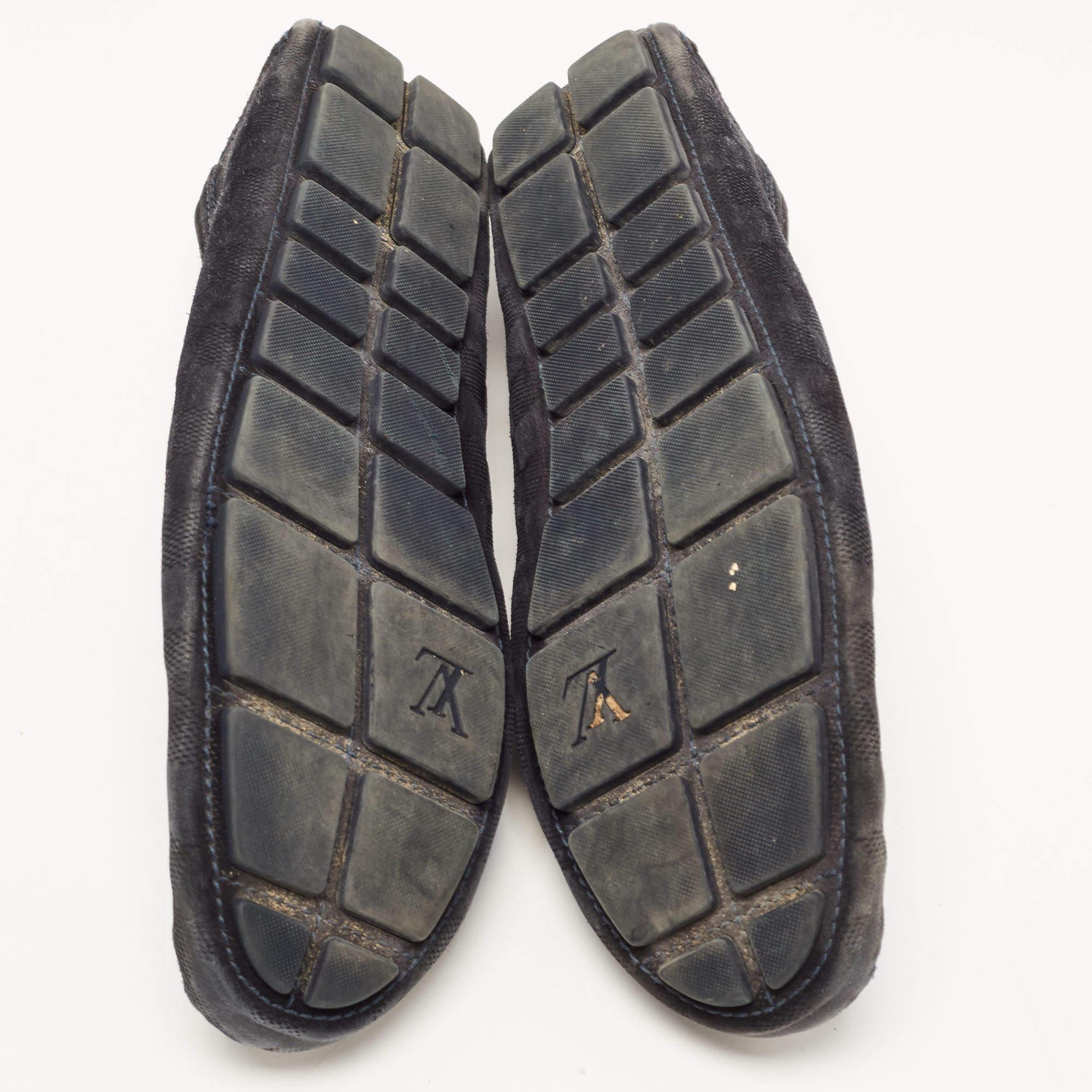 Louis Vuitton Mocasines Montecarlo de ante negro Talla 43.5 en venta 2