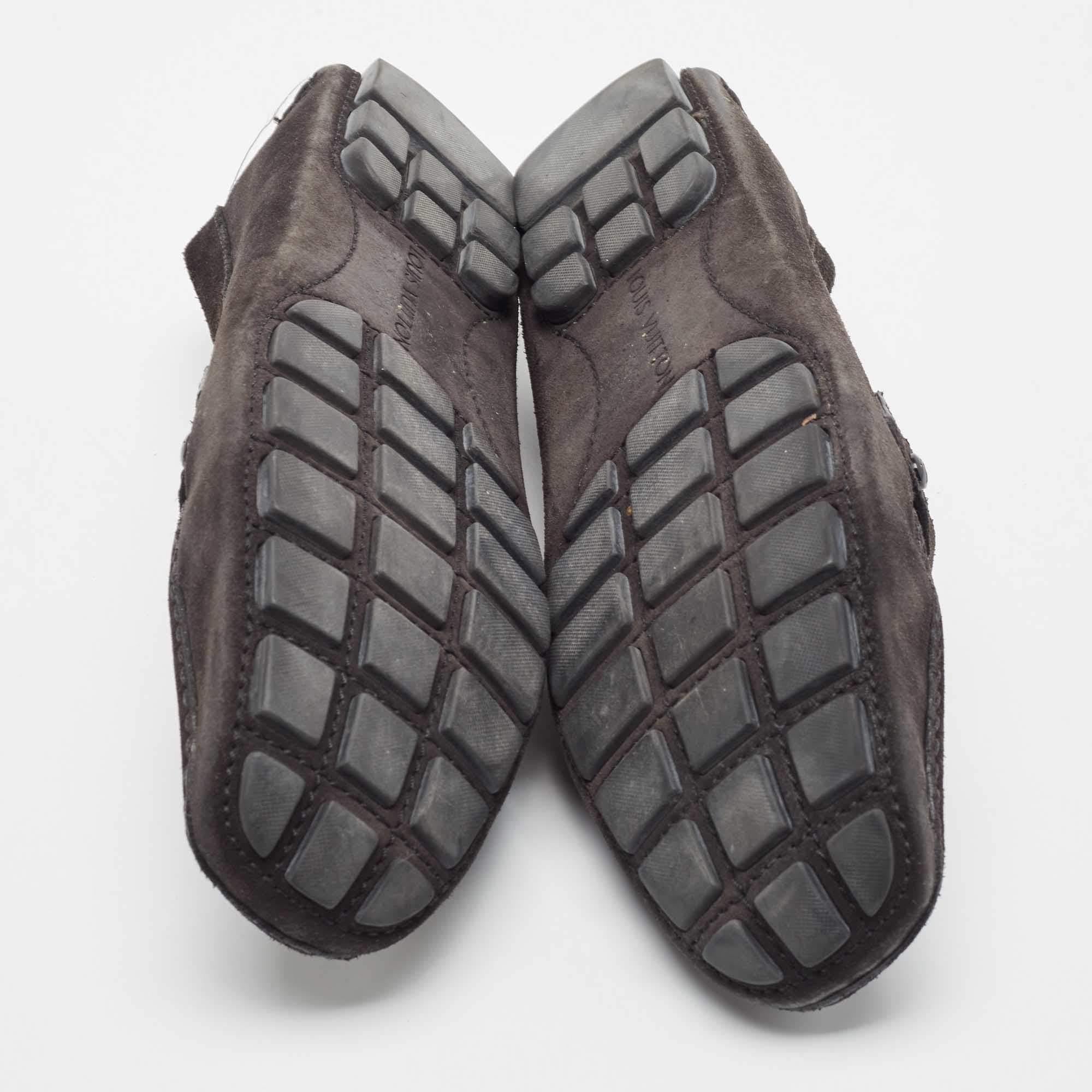 Louis Vuitton Black Suede Monte Carlo Loafers Size 44 3