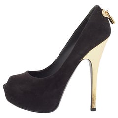 Louis Vuitton Black Suede Oh Really! Pumps Size 35.5