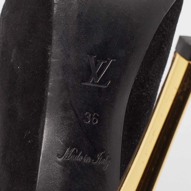 Louis Vuitton - Oh Really! en daim noir Pompes Taille 36 en vente 3