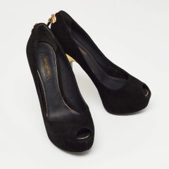 Louis Vuitton Black Suede Oh Really! Pumps Size 36.5