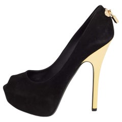 Louis Vuitton Black Suede Oh Really! Pumps Size 36.5