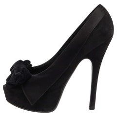 Louis Vuitton - Décolleté in pelle scamosciata nera misura 37,5