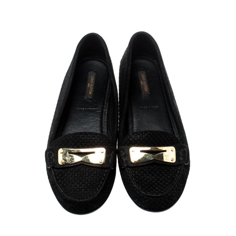 Louis Vuitton Black Penny Loafers Size 39 For Sale at | penny loafers