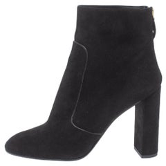 Louis Vuitton Black Suede Podium Ankle Boots Size 41