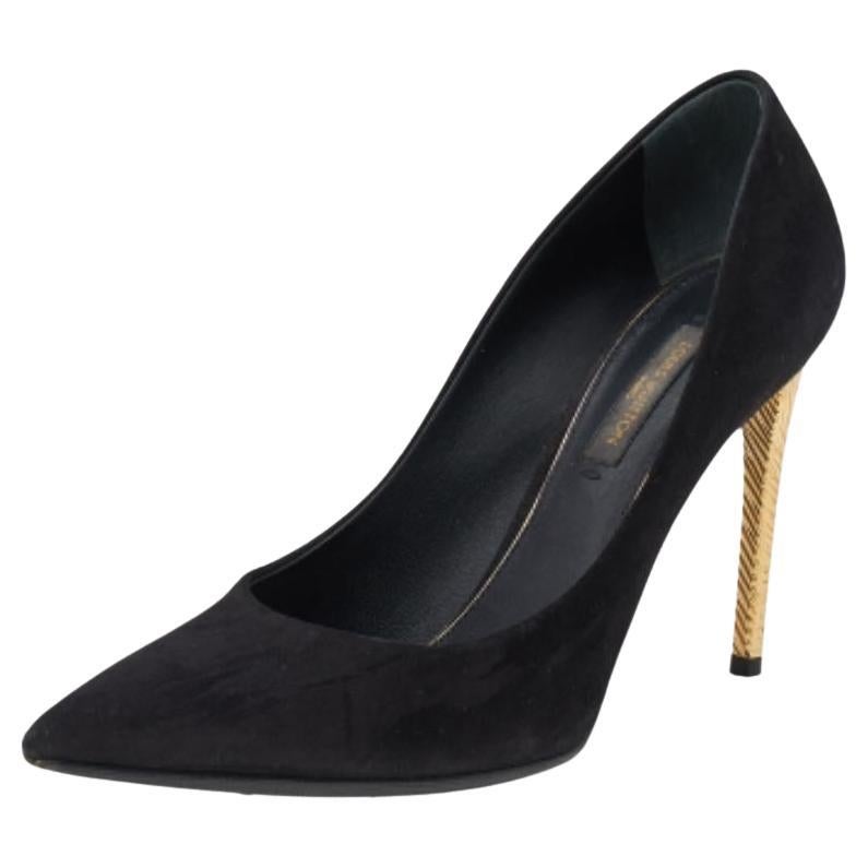 Louis Vuitton - Escarpins à bout pointu en daim noir - Taille 35