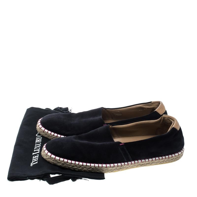 Louis Vuitton Black Suede Slip On Espadrilles Size 45 2