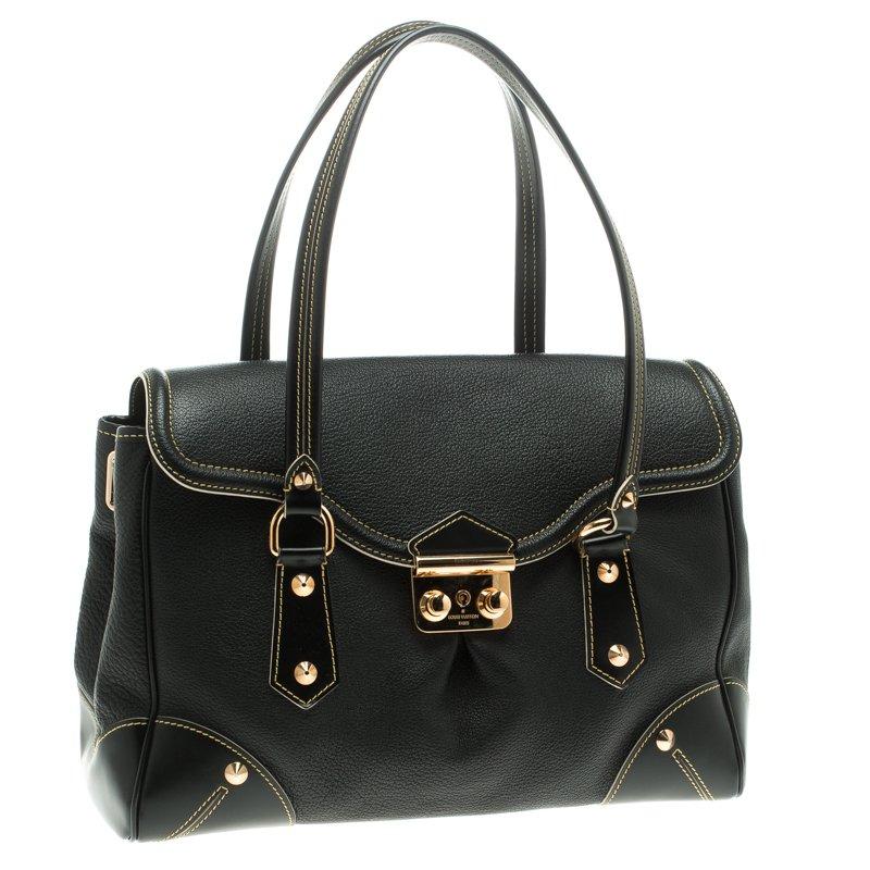 Women's Louis Vuitton Black Suhali Leather L'Absolu De Voyage Bag