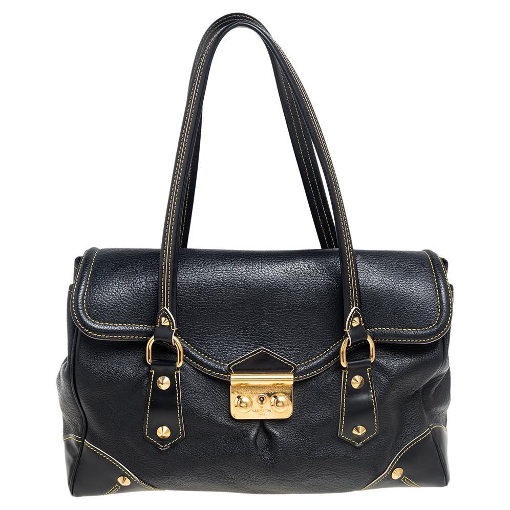 Louis Vuitton Black Suhali Leather L'Absolu De Voyage Bag For Sale