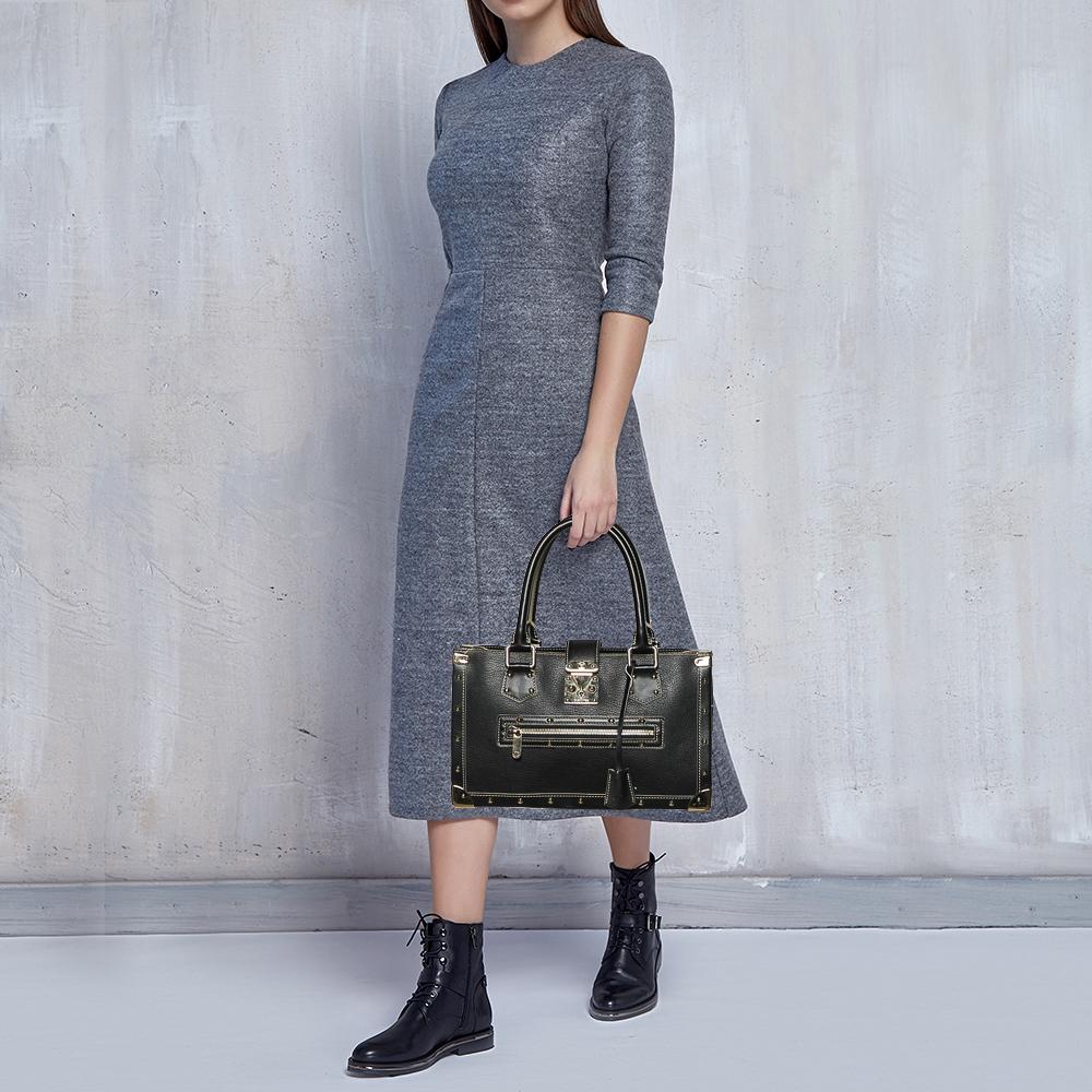 Louis Vuitton Black Suhali Leather Le Fabuleux Bag In Good Condition In Dubai, Al Qouz 2