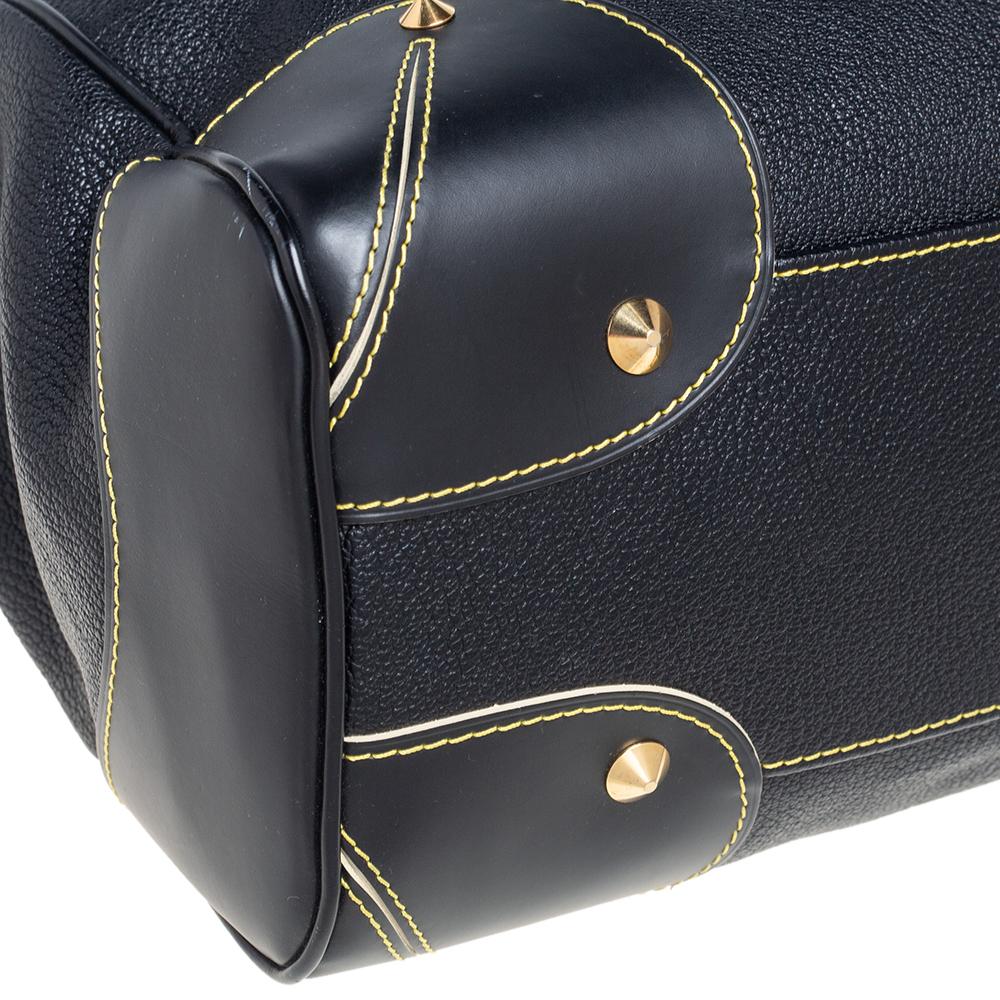 Louis Vuitton Black Suhali Leather Le Majestueux Tote For Sale 5