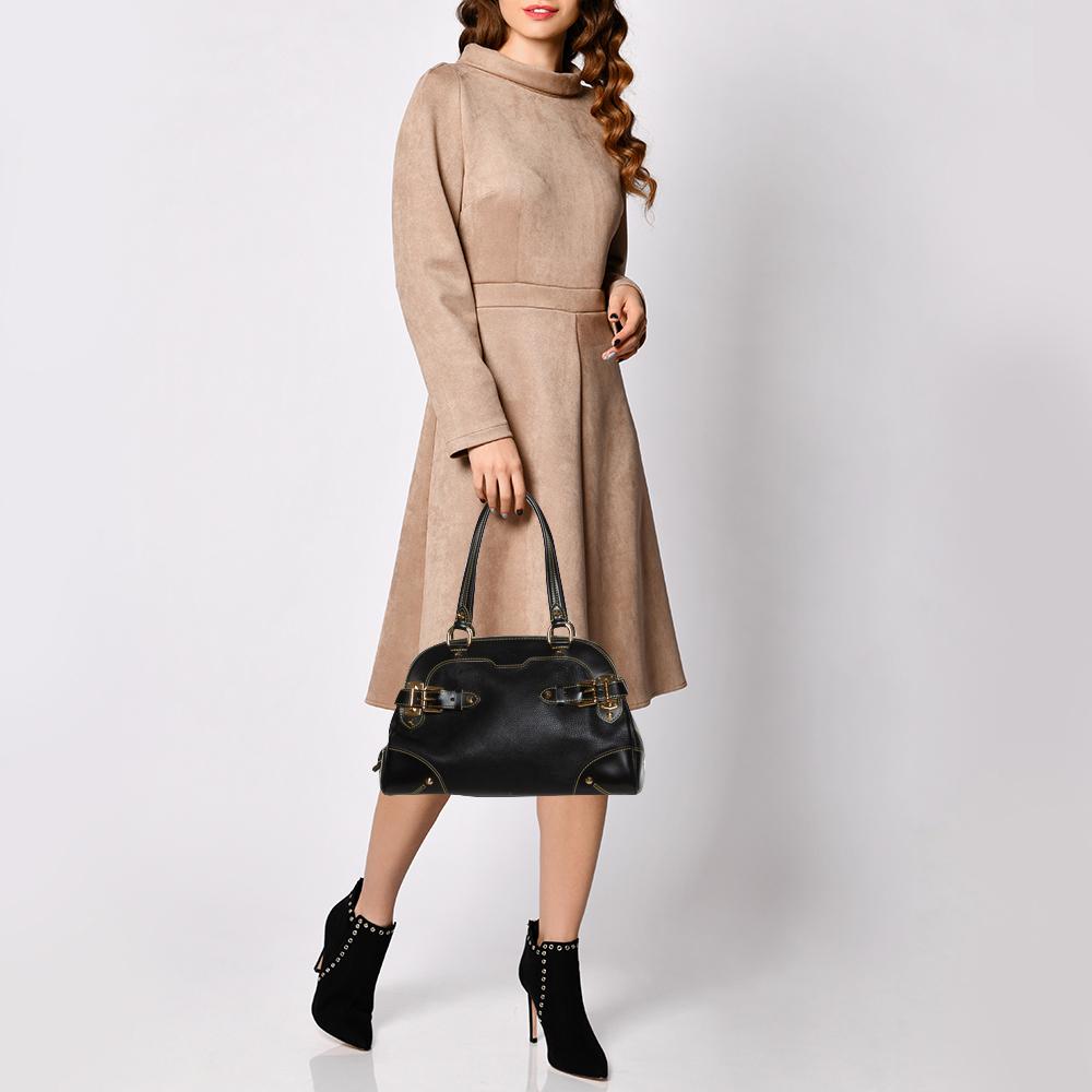 Louis Vuitton Black Suhali Leather Le Radieux Bag In Good Condition In Dubai, Al Qouz 2