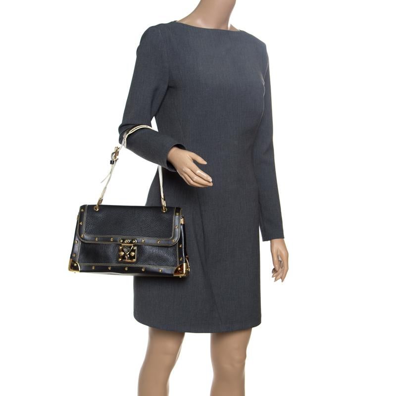 Louis Vuitton Black Suhali Leather Le Talentueux Bag In Good Condition In Dubai, Al Qouz 2