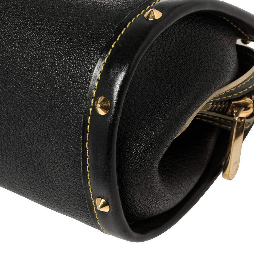 Louis Vuitton Black Suhali Leather L'Epanoui PM Bag 1