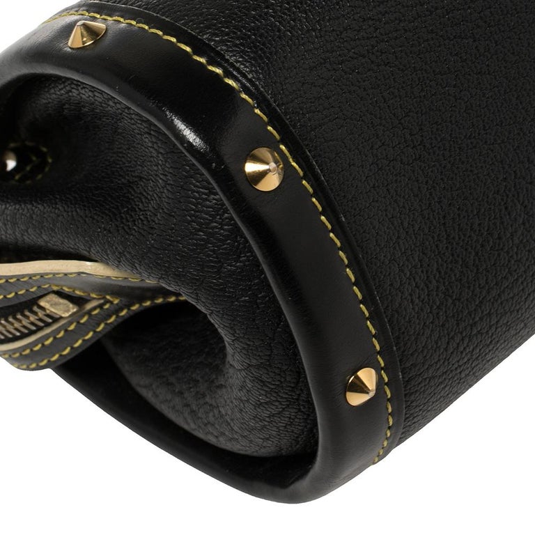 Louis Vuitton Calfskin Suhali L'Epanoui PM in Black Handbag - Authentic Pre-Owned Designer Handbags