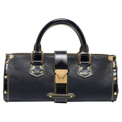 Schwarze Suhali-Ledertasche von Louis Vuitton L'Epanoui PM