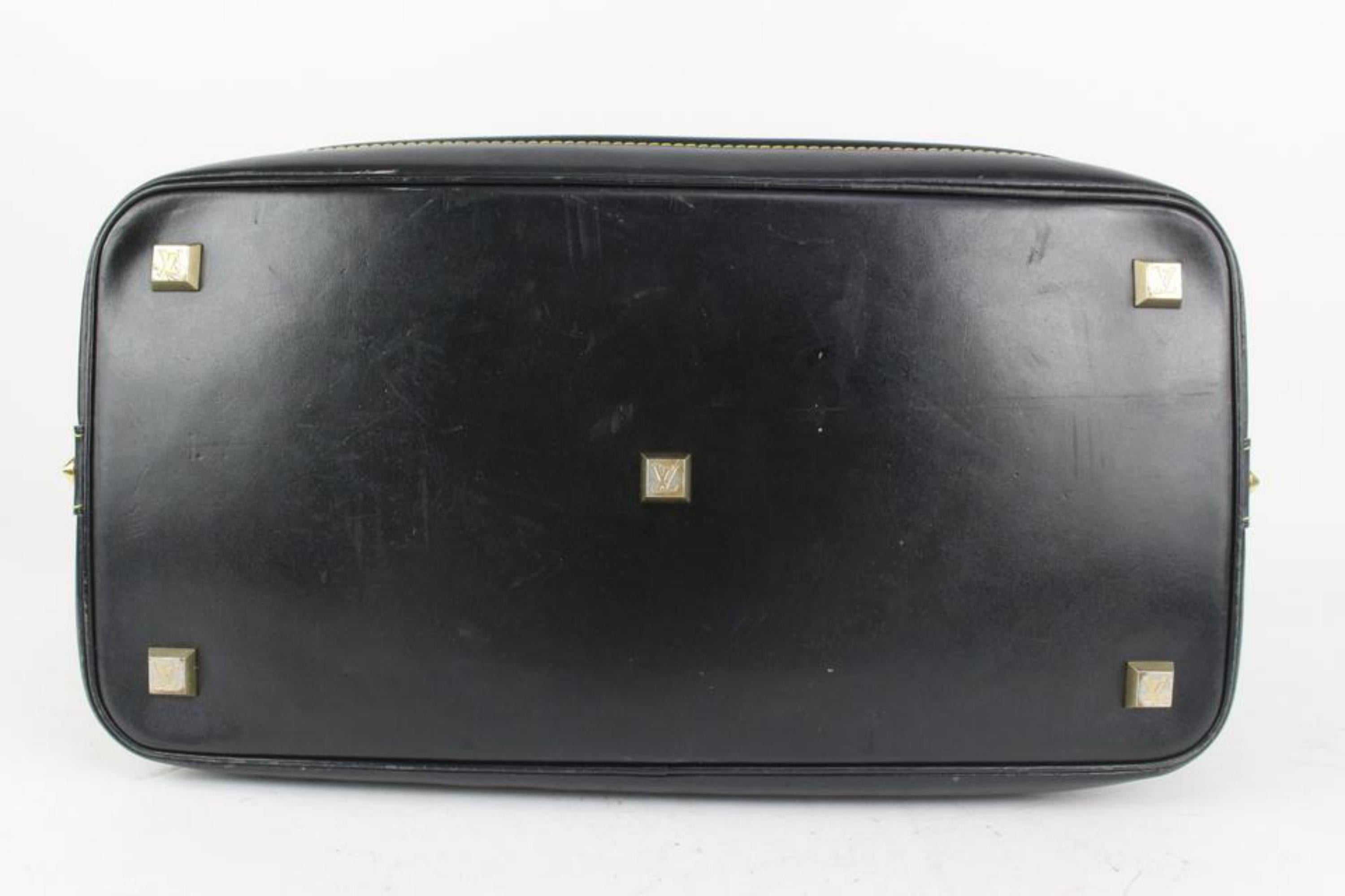 Louis Vuitton Black Suhali Leather Lockit GM Dome Bag 2lv1020 For Sale 2