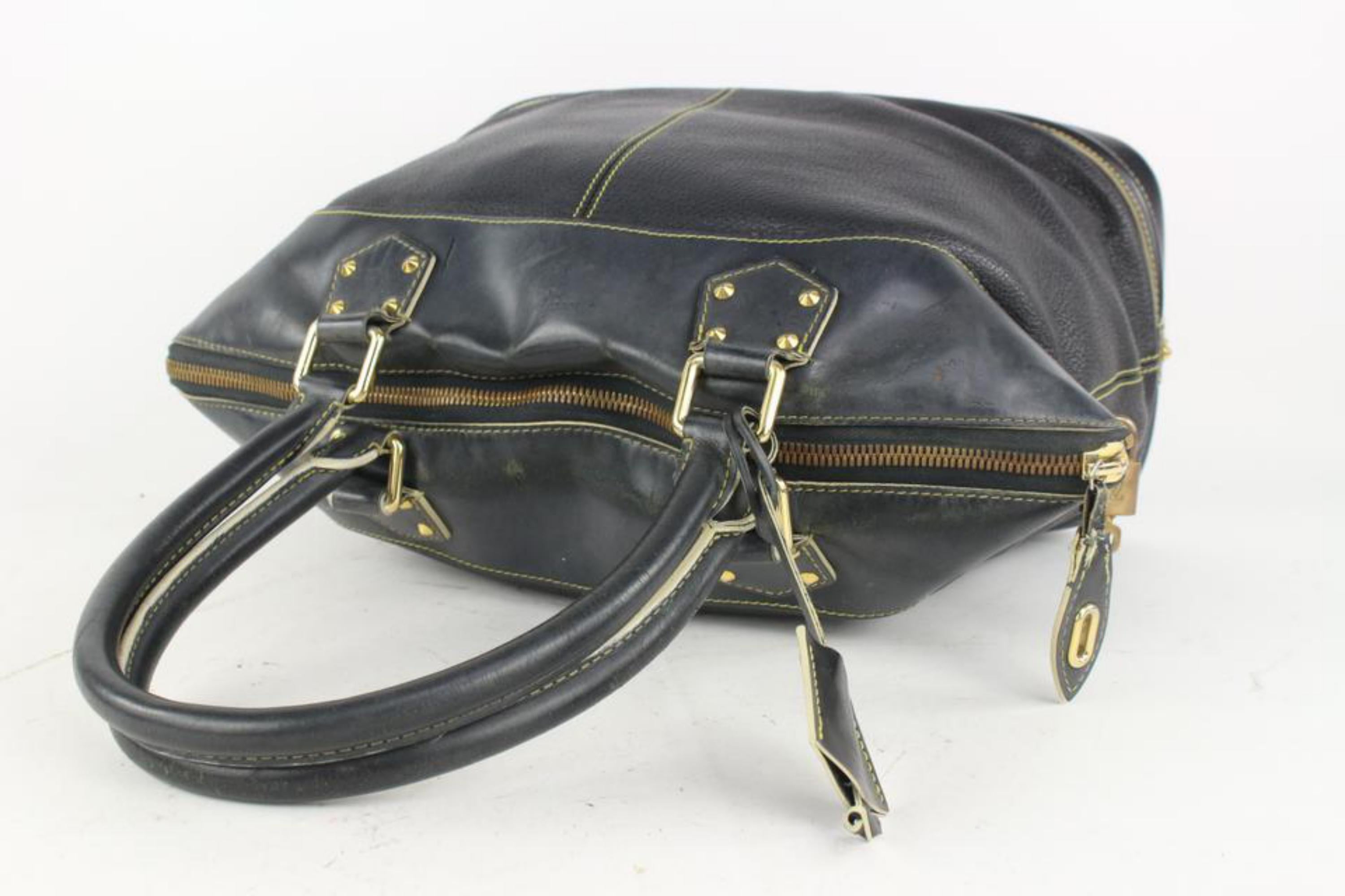 Louis Vuitton Black Suhali Leather Lockit GM Dome Bag 2lv1020 For Sale 3