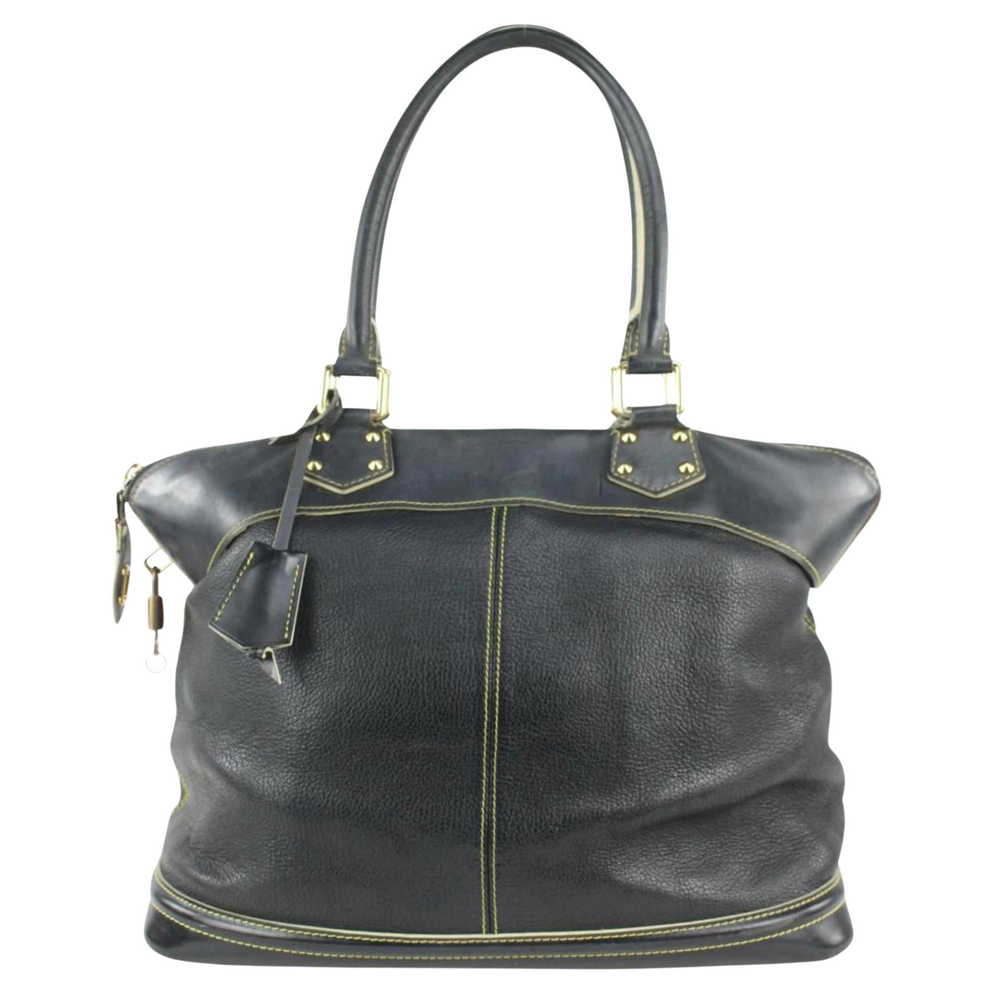 Louis Vuitton Black Suhali Leather Lockit GM Dome Bag 2lv1020 For Sale