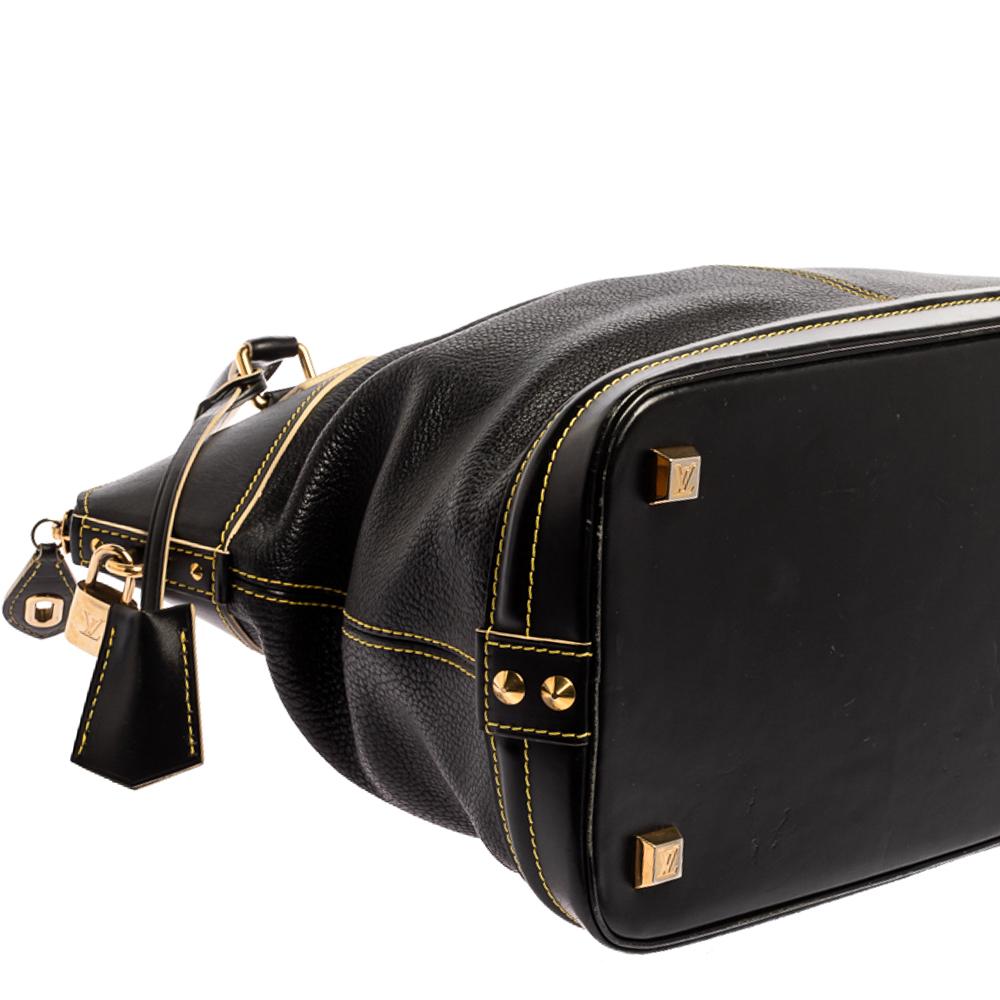 Louis Vuitton Black Suhali Leather Lockit MM Bag 7