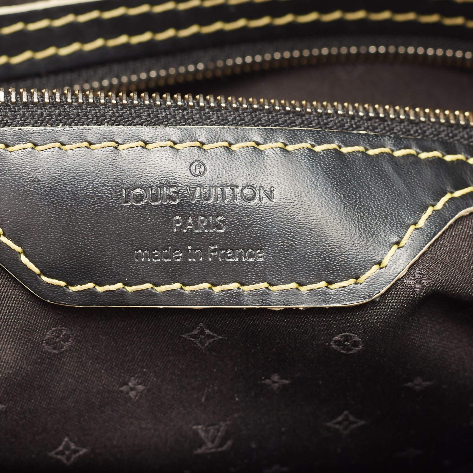 Louis Vuitton Black Suhali Leather Lockit MM Bag 6