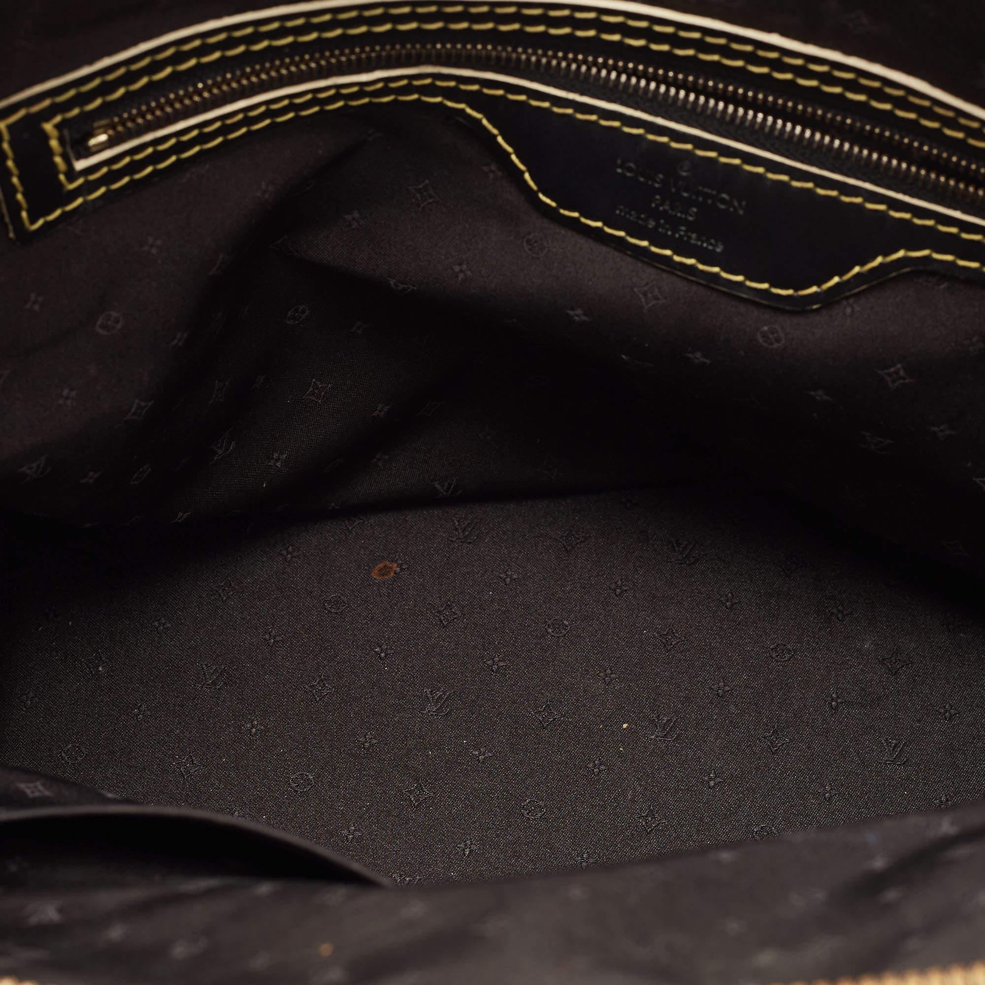 Louis Vuitton Black Suhali Leather Lockit MM Bag 8