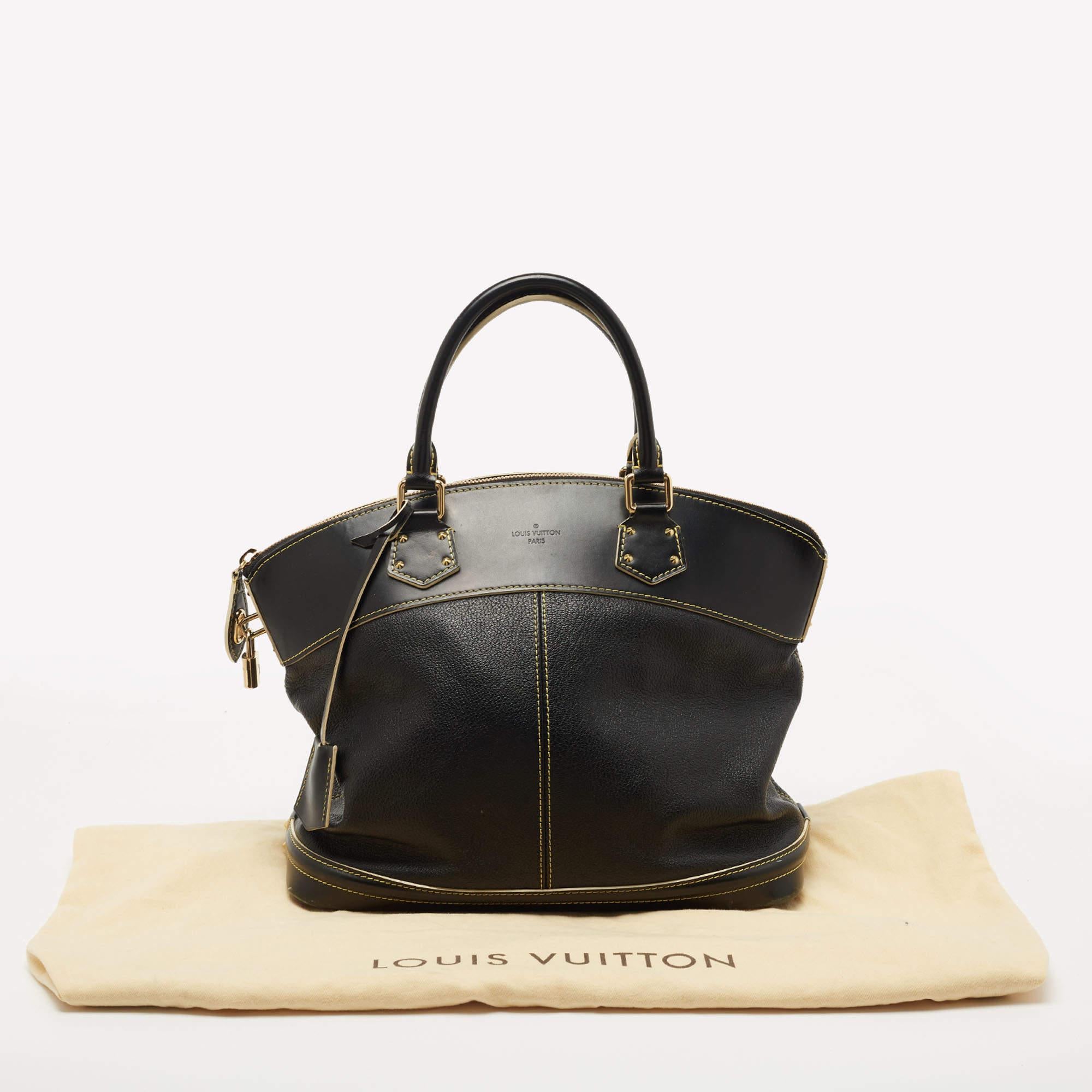 Louis Vuitton Black Suhali Leather Lockit MM Bag 10