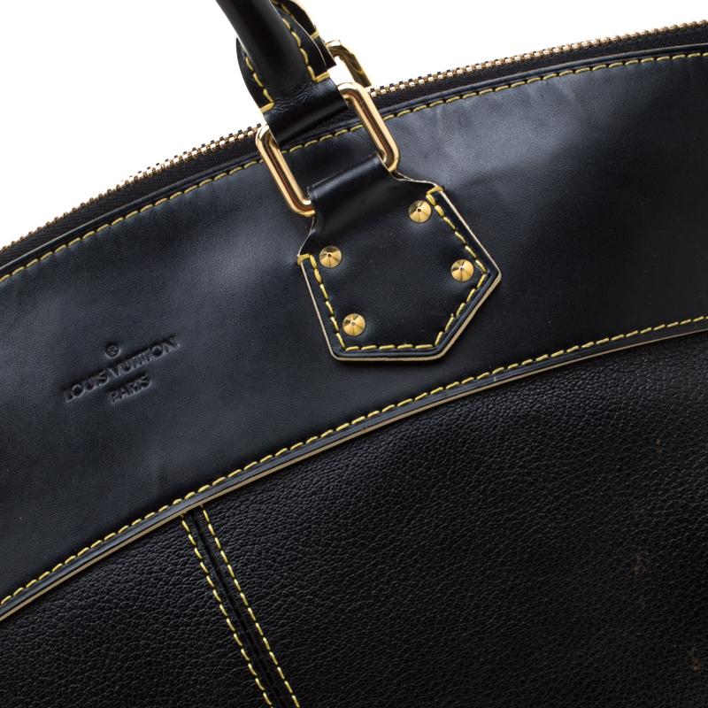 Louis Vuitton Black Suhali Leather Lockit MM Bag 2
