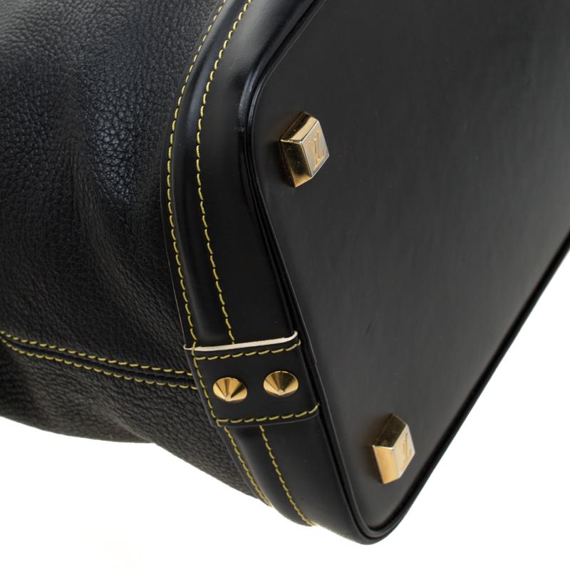 Louis Vuitton Black Suhali Leather Lockit MM Bag 3