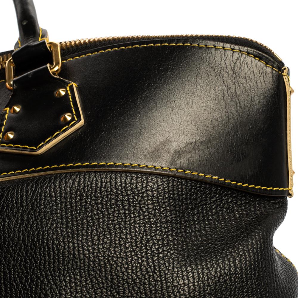 Louis Vuitton Black Suhali Leather Lockit MM Bag 5