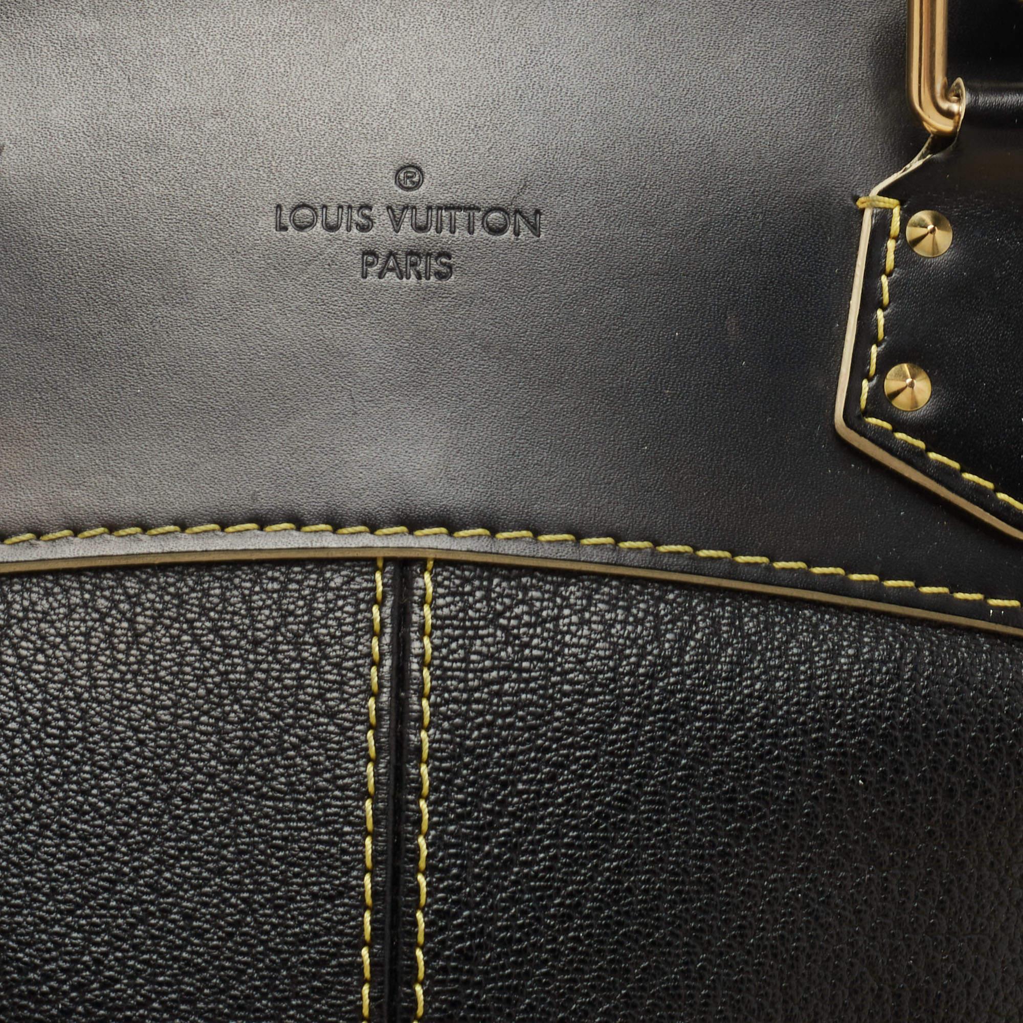 Louis Vuitton Black Suhali Leather Lockit MM Bag 4