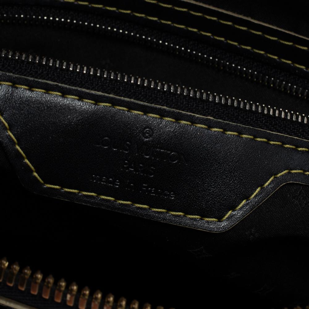 Louis Vuitton Schwarz Suhali Leder Lockit PM Tasche 7