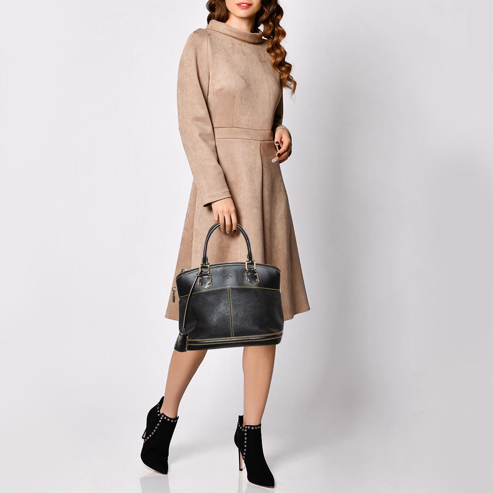 Women's Louis Vuitton Black Suhali Leather Lockit PM Bag