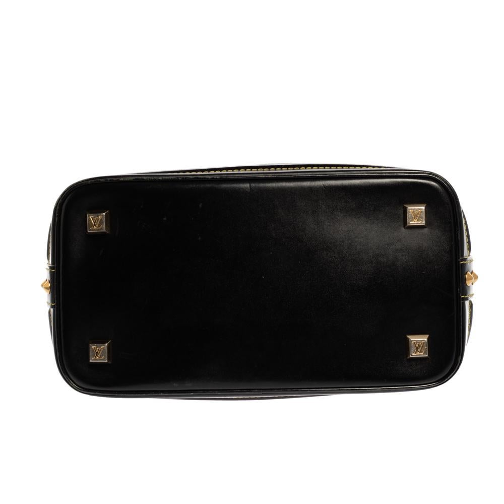 Louis Vuitton Schwarz Suhali Leder Lockit PM Tasche 1