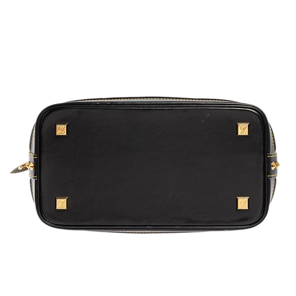 Women's Louis Vuitton Black Suhali Leather Lockit PM Bag