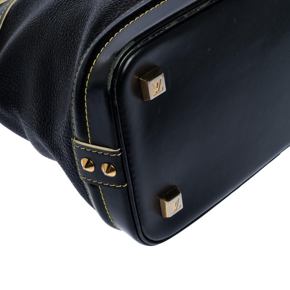 Louis Vuitton Schwarz Suhali Leder Lockit PM Tasche 2