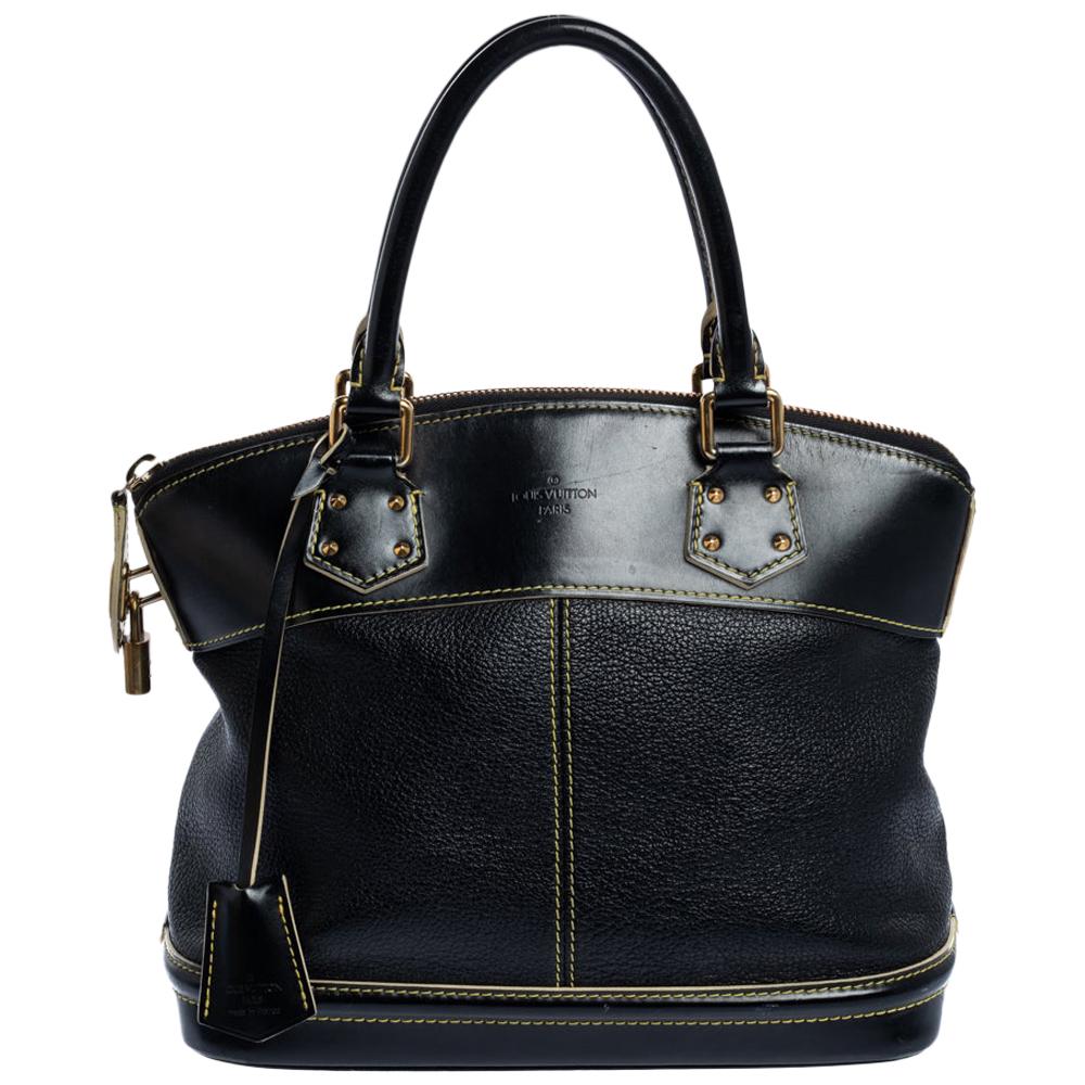 Louis Vuitton Schwarz Suhali Leder Lockit PM Tasche