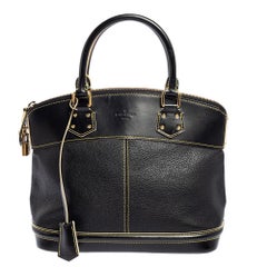 Louis Vuitton Louis Vuitton Schwarze Suhali Leder Lockit PM Tasche