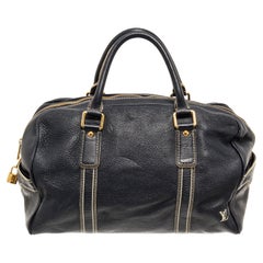 Louis Vuitton Black Suhali Leather Travel Bag