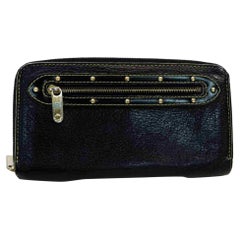 Louis Vuitton Black Suhali Zippy Wallet Long Continental Zip Around 867417