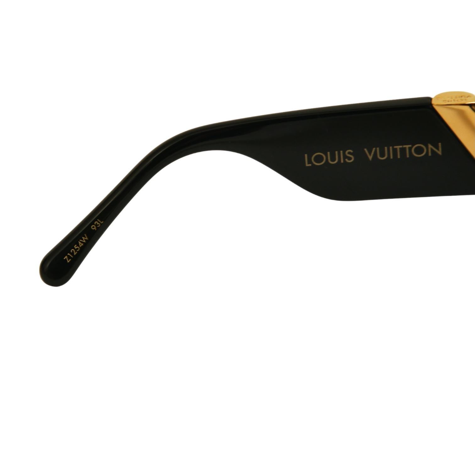 LOUIS VUITTON Black Sunglasses MY FAIR LADY Acetate Grey Gradient Lens Z1254W 3
