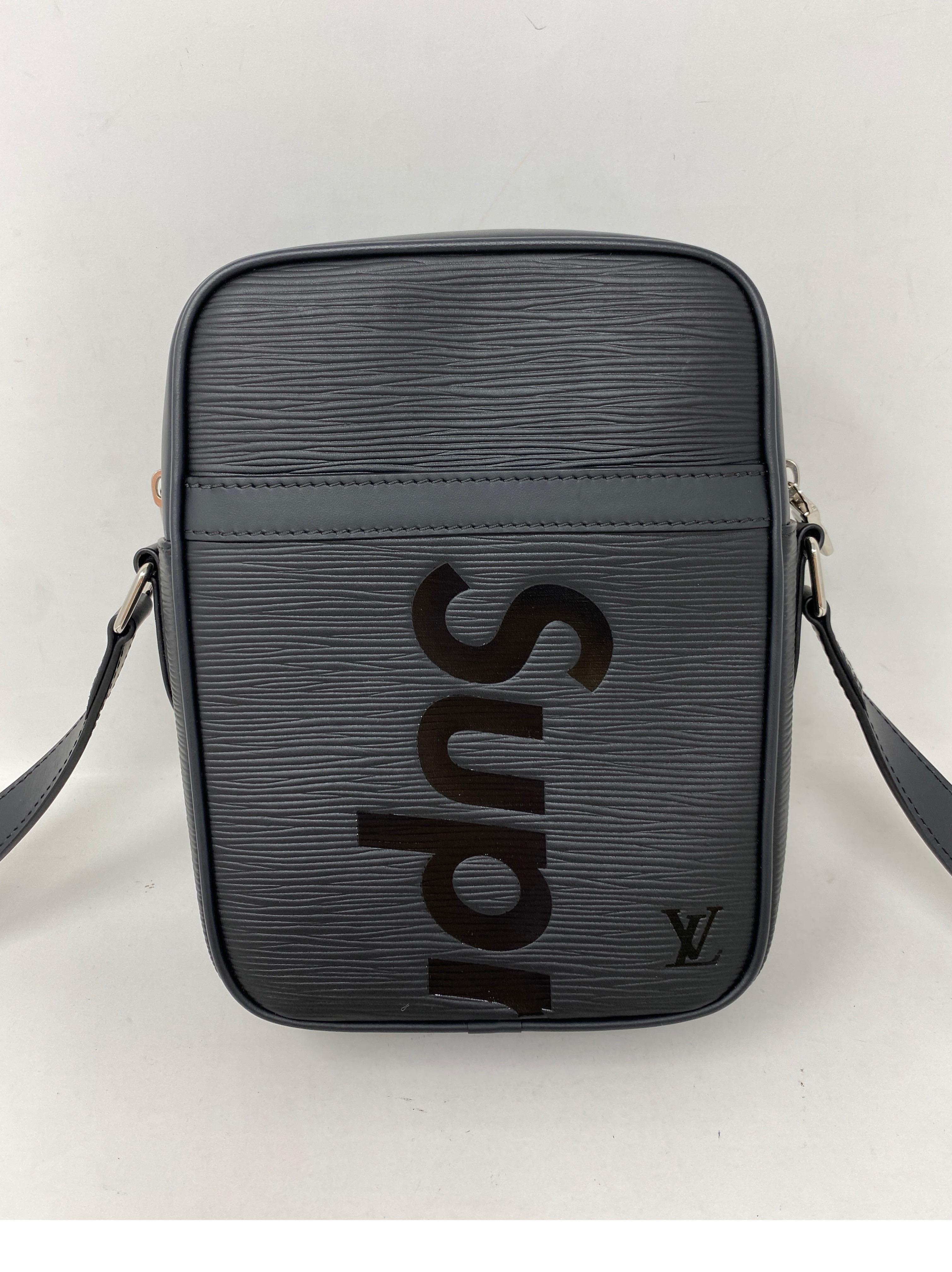 Louis Vuitton Black Supreme Crossbody Bag. Louis Vuitton and Supreme collaboration. Mint like new condition. Rare and limited. Collector's piece. Guaranteed authentic. 