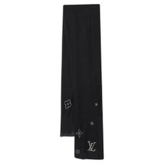 Louis Vuitton Black Swarovski Crystal Monte Carlo Cashmere Stole