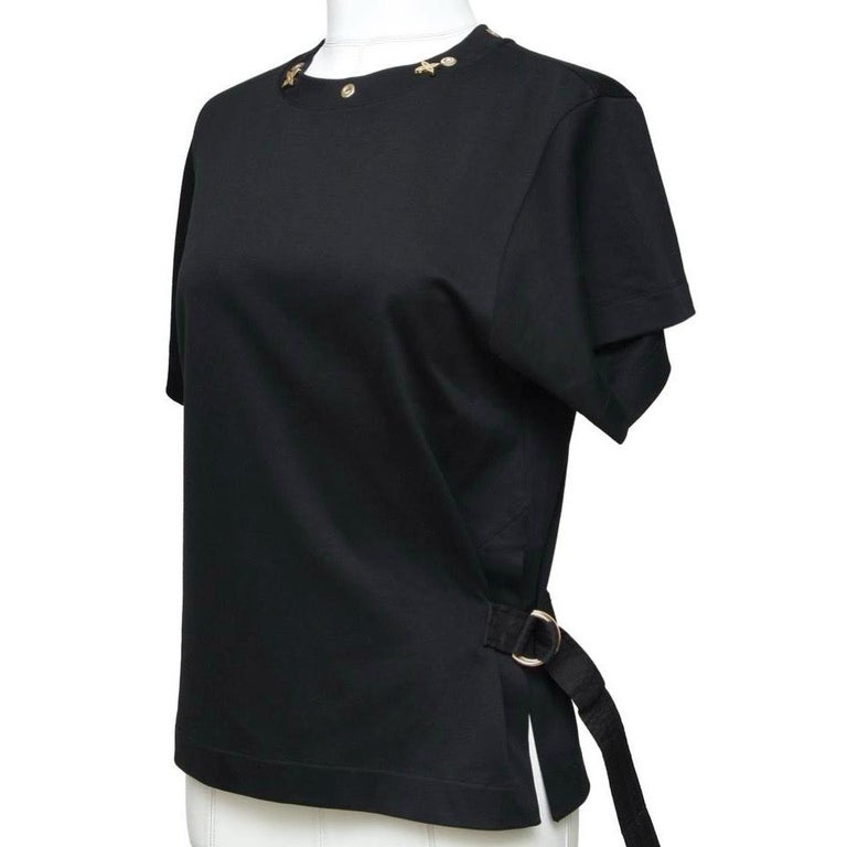 Louis Vuitton Side Strap T-Shirt BLACK. Size S0