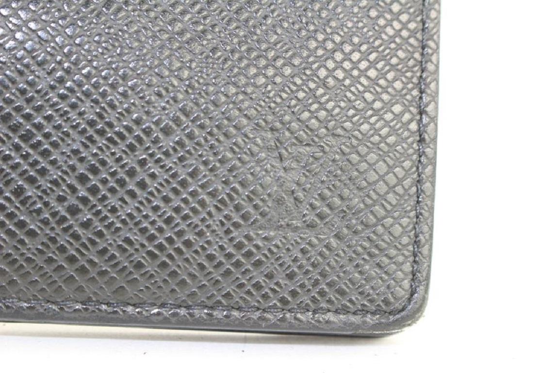 Louis Vuitton Black Taiga Leather Accordion Chain Wallet Long Flap 426lv61 7