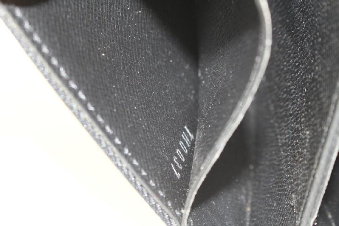 Women's Louis Vuitton Black Taiga Leather Accordion Long Wallet 92lv75