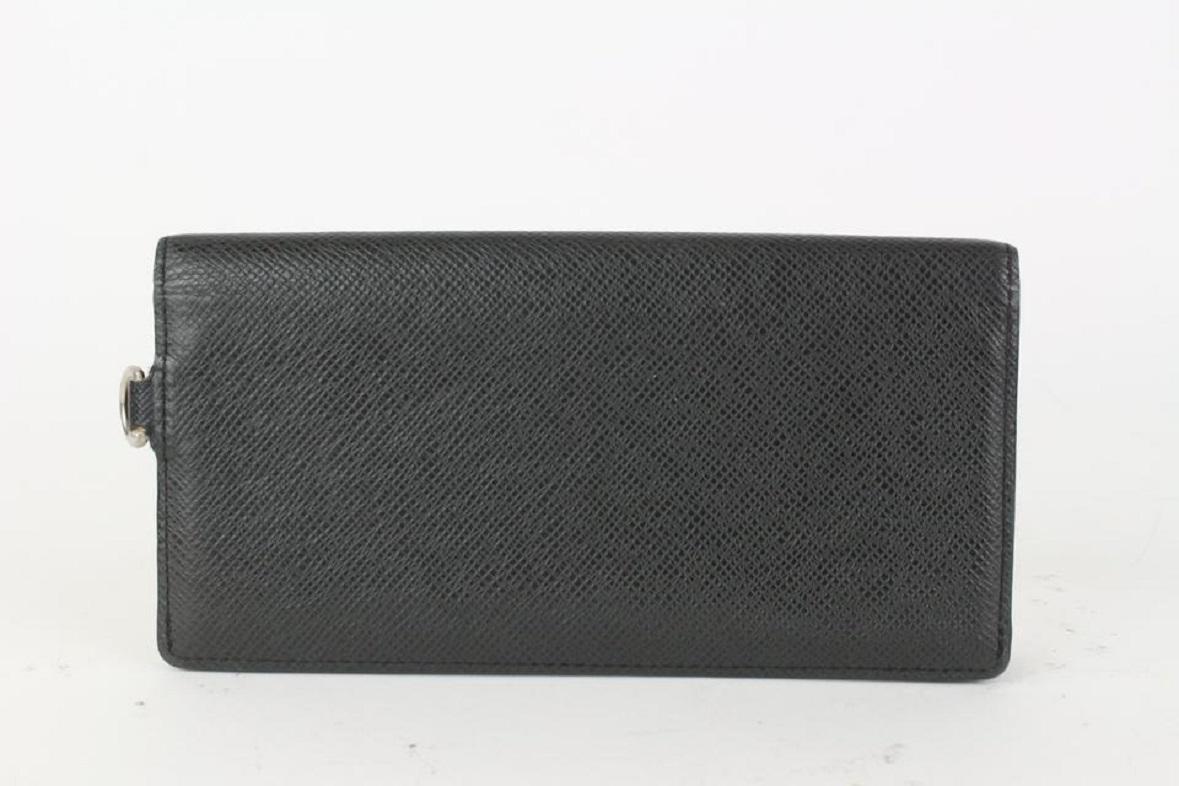 Louis Vuitton Black Taiga Leather Accordion Long Wallet 92lv75 1