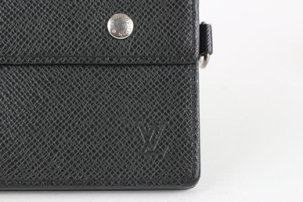 Louis Vuitton Black Taiga Leather Accordion Long Wallet 92lv75 4
