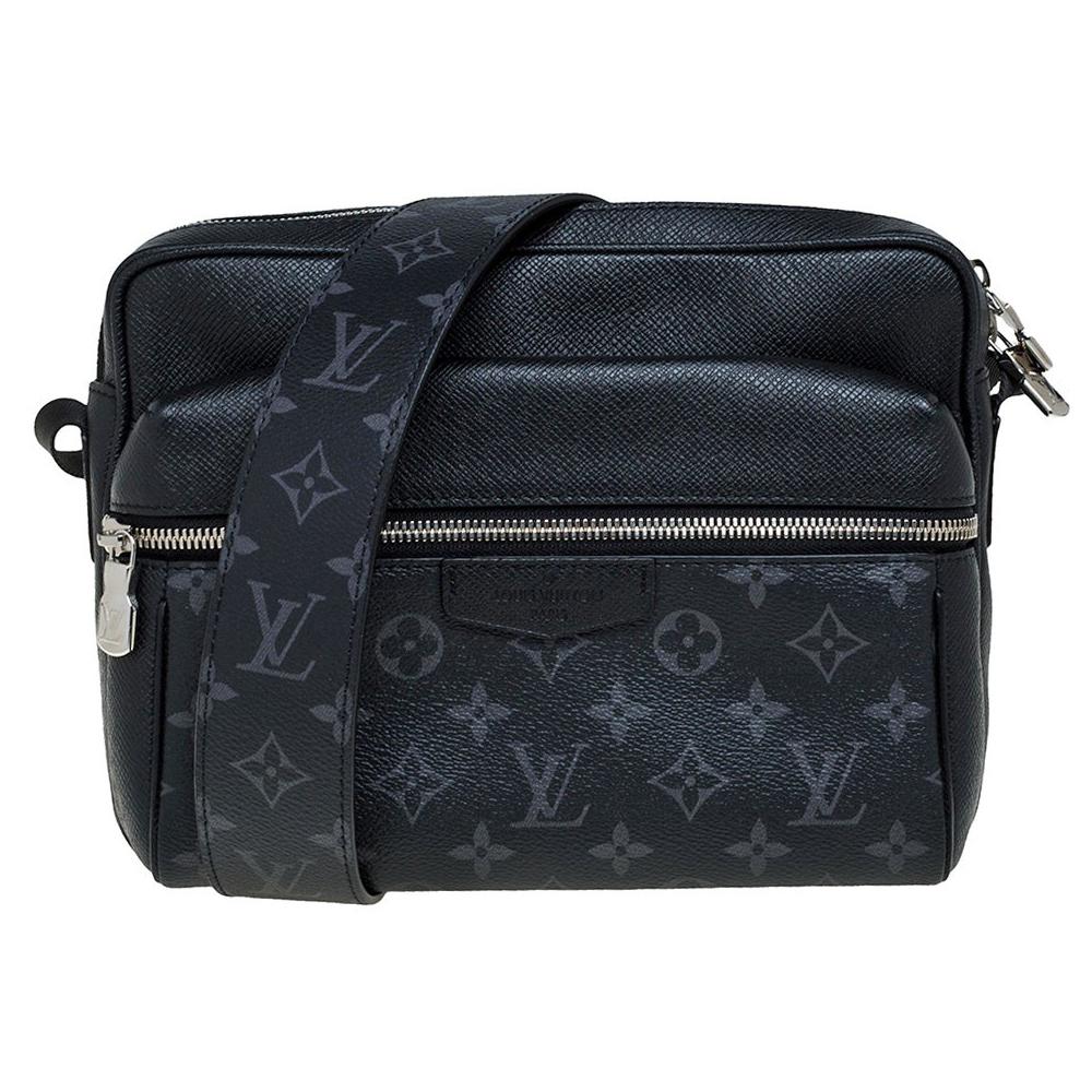Louis Vuitton Black Taiga Leather and Monogram Eclipse Canvas Outdoor Messenger 