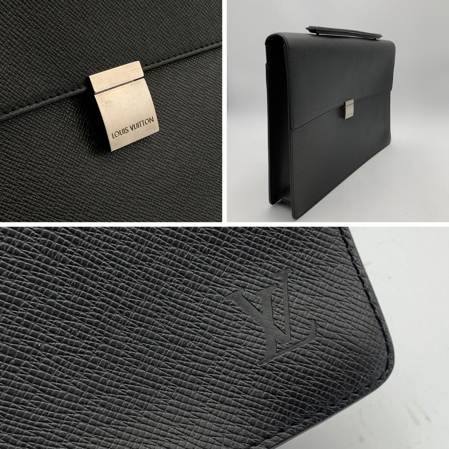 Louis Vuitton Black Taiga Leather Angara Porte Documents Briefcase 7